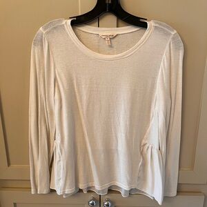 Rebecca Taylor Cream Long Sleeve Top